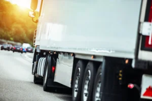 truck driving on highway